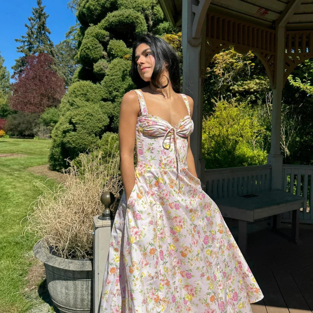 Vestido Midi em Estampa Floral - Alice