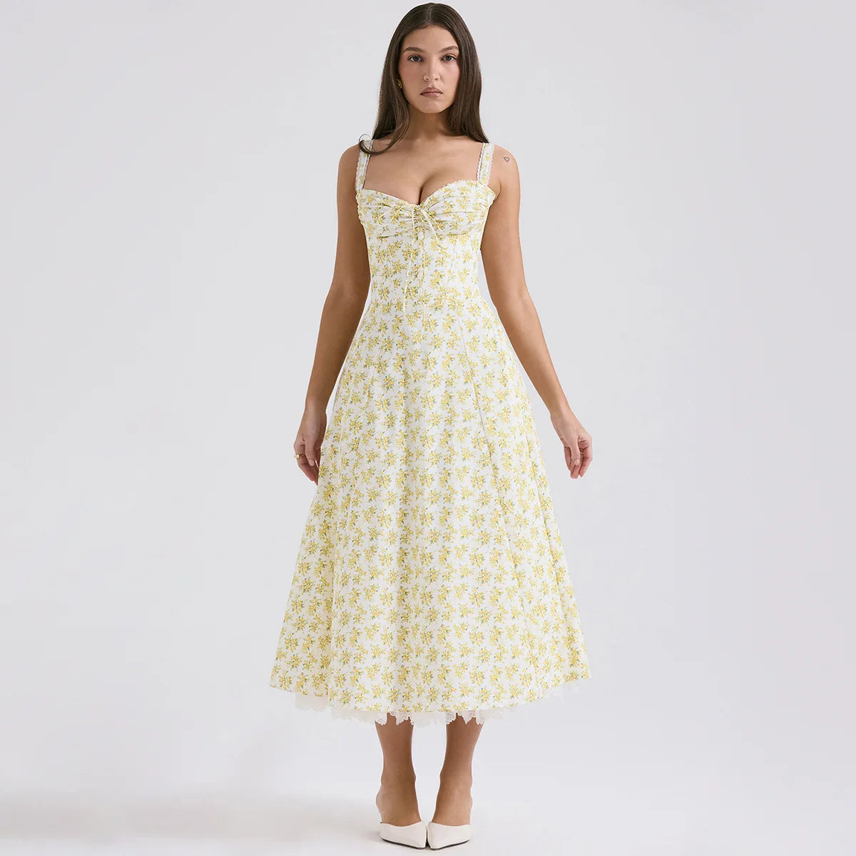 Vestido Midi em Estampa Floral - Alice