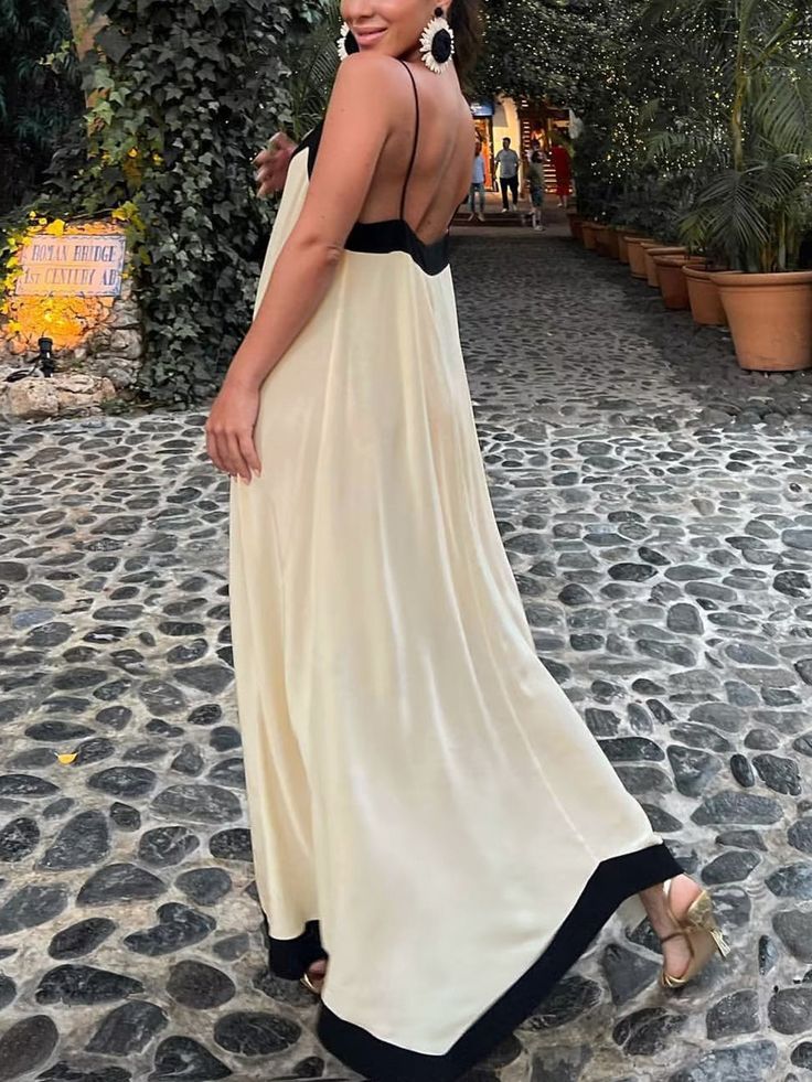 Vestido Longo em Decote V -Liliam