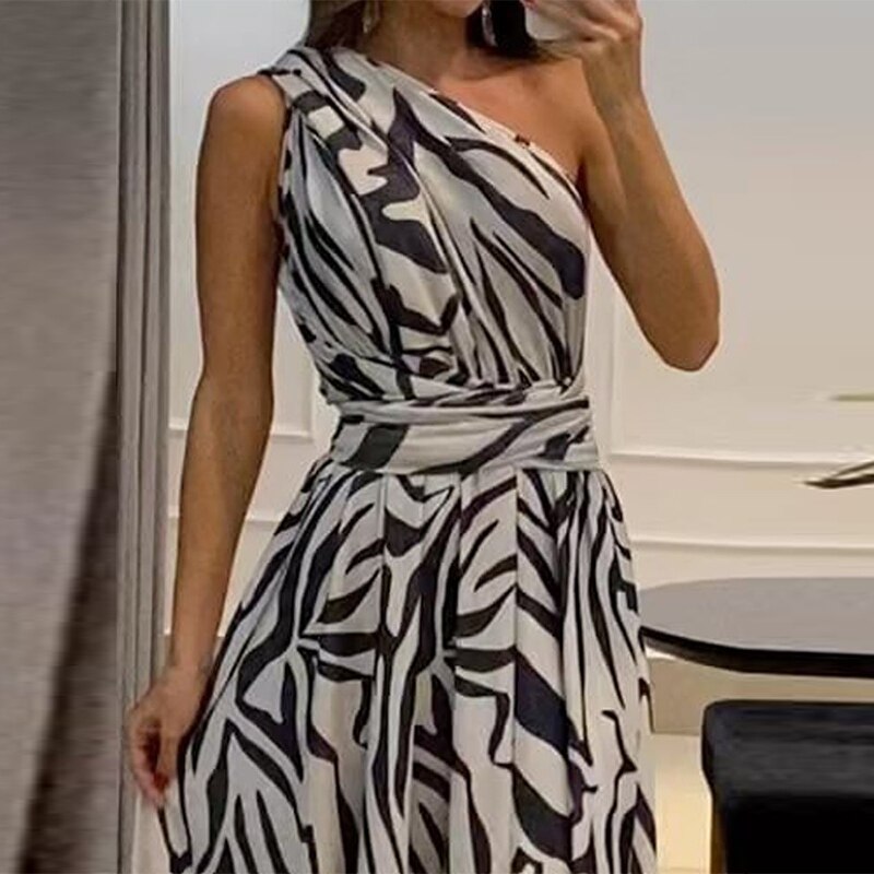 Vestido Longo Zebrado - Mirela