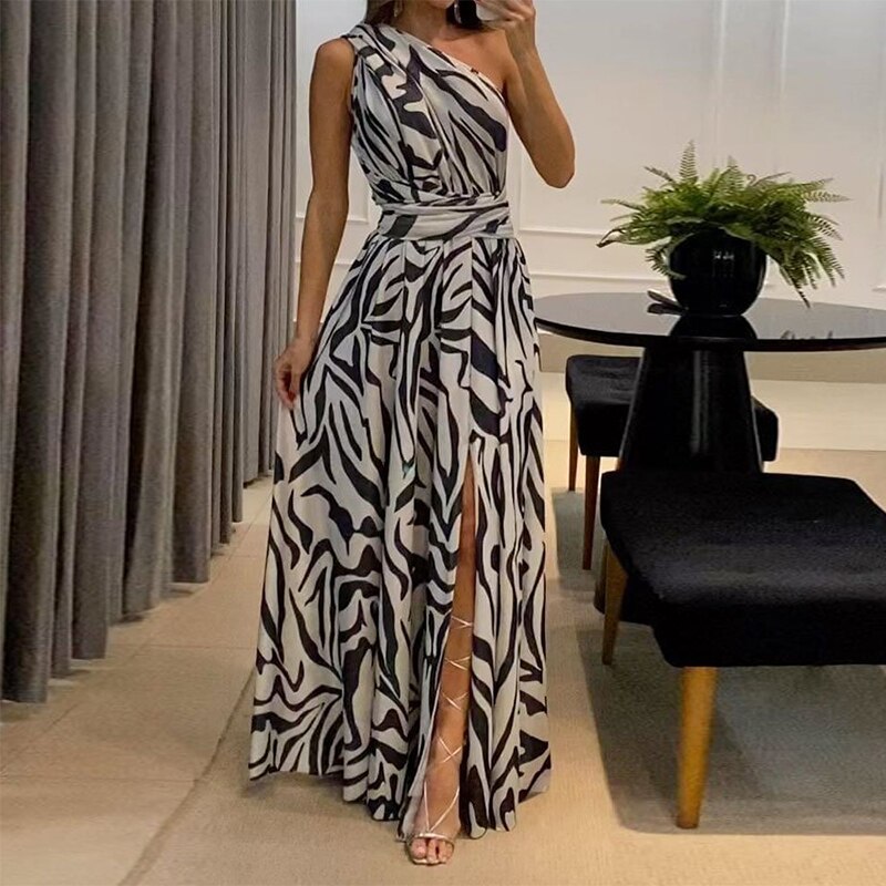 Vestido Longo Zebrado - Mirela