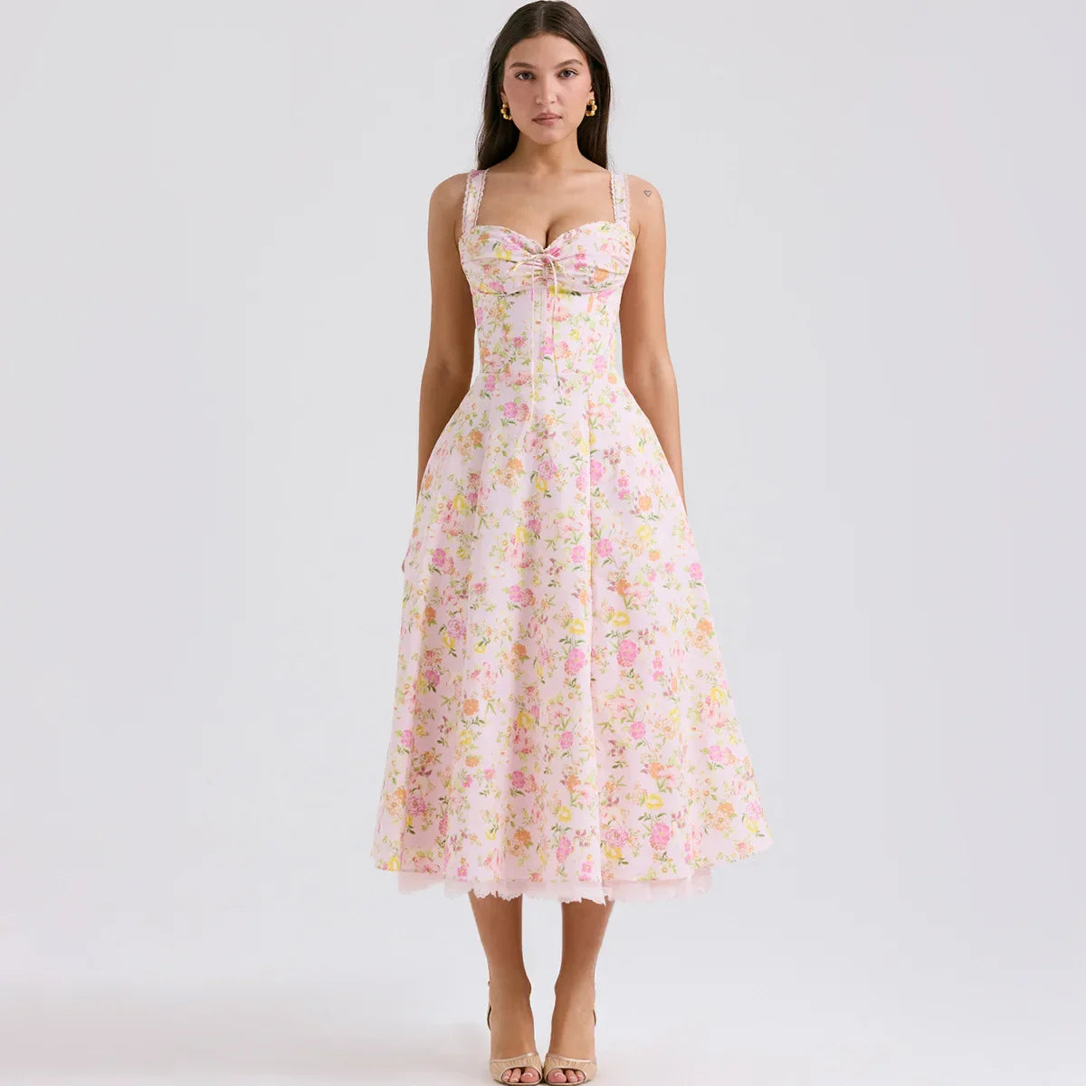 Vestido Midi em Estampa Floral - Alice