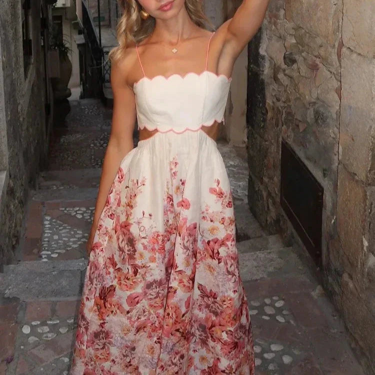 Vestido Midi com Decote Reto - Raquel