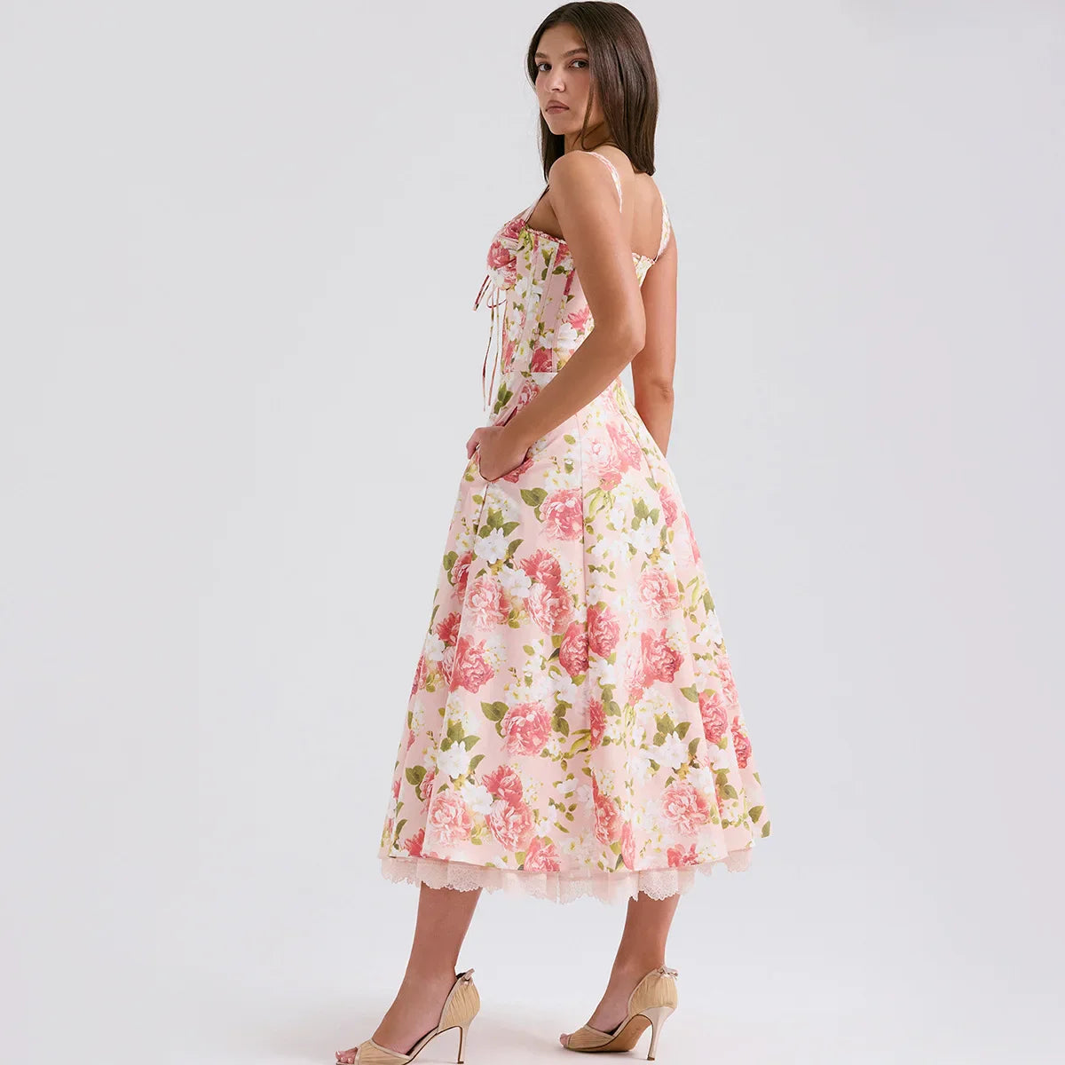 Vestido Midi em Estampa Floral - Alice